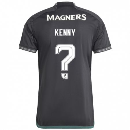 Kandiny Bambino Maglia Johnny Kenny #0 Nero Kit Gara Away 2023/24 Maglietta