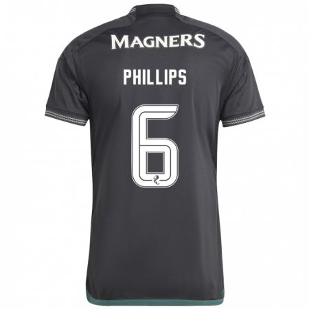 Kandiny Kinder Nathaniel Phillips #6 Schwarz Auswärtstrikot Trikot 2023/24 T-Shirt Österreich