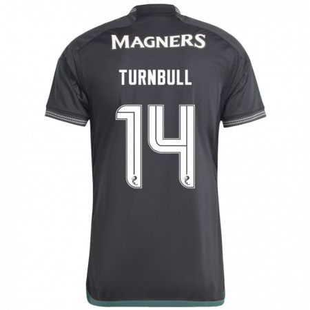 Kandiny Niño Camiseta David Turnbull #14 Negro 2ª Equipación 2023/24 La Camisa México