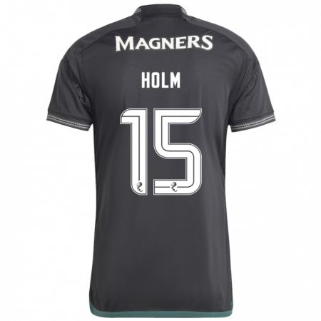 Kandiny Kinder Odin Thiago Holm #15 Schwarz Auswärtstrikot Trikot 2023/24 T-Shirt Österreich