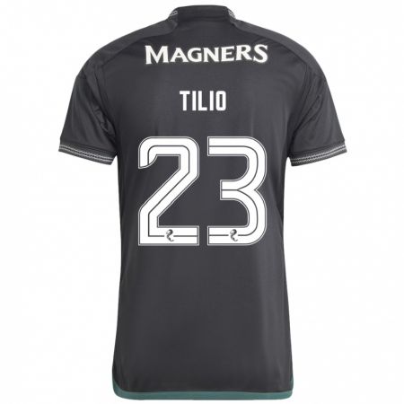 Kandiny Bambino Maglia Marco Tilio #23 Nero Kit Gara Away 2023/24 Maglietta