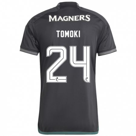 Kandiny Kinder Tomoki Iwata #24 Schwarz Auswärtstrikot Trikot 2023/24 T-Shirt Österreich