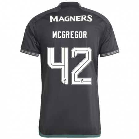 Kandiny Bambino Maglia Callum Mcgregor #42 Nero Kit Gara Away 2023/24 Maglietta