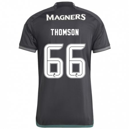 Kandiny Niño Camiseta Corey Thomson #66 Negro 2ª Equipación 2023/24 La Camisa México