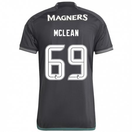 Kandiny Kinder Kai Mclean #69 Schwarz Auswärtstrikot Trikot 2023/24 T-Shirt Österreich