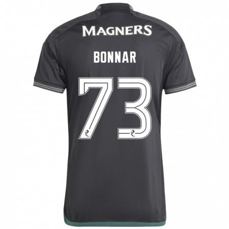 Kandiny Kinder Jude Bonnar #73 Schwarz Auswärtstrikot Trikot 2023/24 T-Shirt Österreich