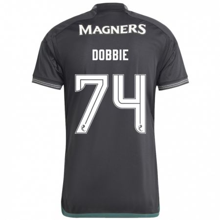 Kandiny Bambino Maglia Lewis Dobbie #74 Nero Kit Gara Away 2023/24 Maglietta