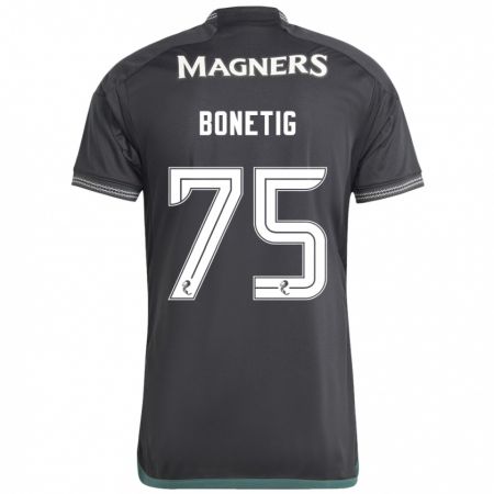 Kandiny Bambino Maglia Liam Bonetig #75 Nero Kit Gara Away 2023/24 Maglietta