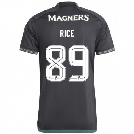 Kandiny Kinder Aidan Rice #89 Schwarz Auswärtstrikot Trikot 2023/24 T-Shirt Österreich