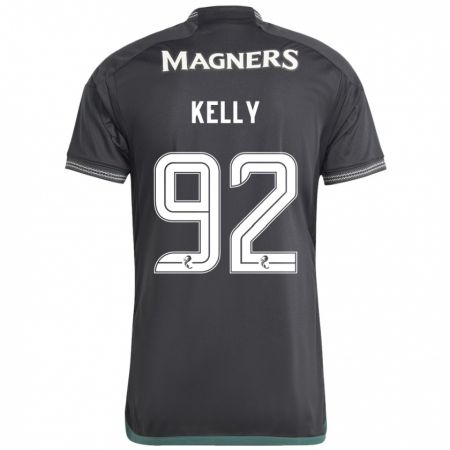 Kandiny Kinder Daniel Kelly #92 Schwarz Auswärtstrikot Trikot 2023/24 T-Shirt Österreich