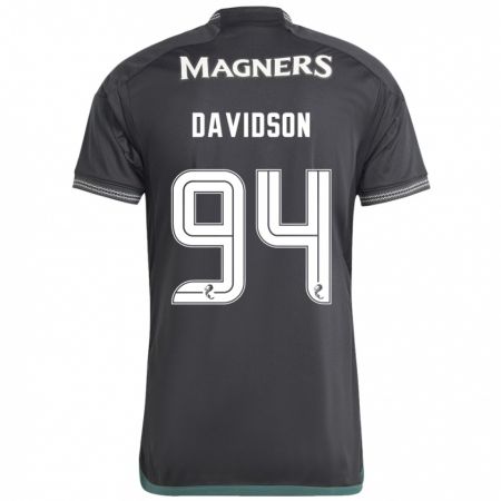 Kandiny Bambino Maglia Alasdair Davidson #94 Nero Kit Gara Away 2023/24 Maglietta