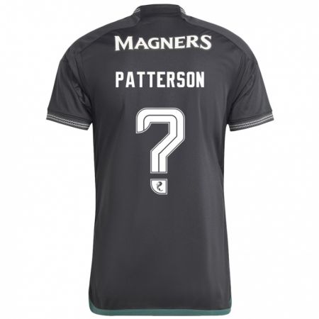 Kandiny Bambino Maglia Cameron Patterson #0 Nero Kit Gara Away 2023/24 Maglietta