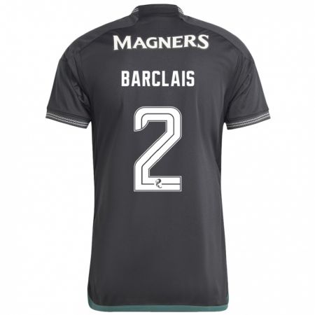 Kandiny Bambino Maglia Celya Barclais #2 Nero Kit Gara Away 2023/24 Maglietta