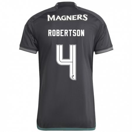 Kandiny Bambino Maglia Lisa Robertson #4 Nero Kit Gara Away 2023/24 Maglietta