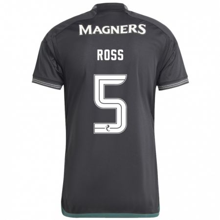 Kandiny Bambino Maglia Natalie Ross #5 Nero Kit Gara Away 2023/24 Maglietta