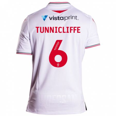 Kandiny Bambino Maglia Jordan Tunnicliffe #6 Bianco Kit Gara Away 2023/24 Maglietta