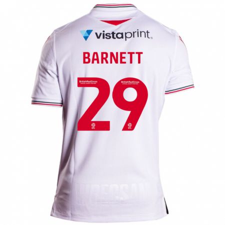 Kandiny Bambino Maglia Ryan Barnett #29 Bianco Kit Gara Away 2023/24 Maglietta