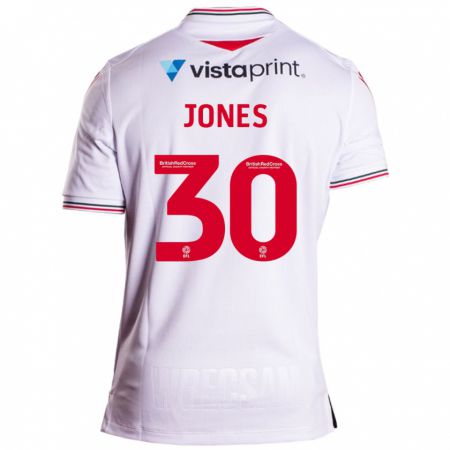 Kandiny Bambino Maglia James Jones #30 Bianco Kit Gara Away 2023/24 Maglietta