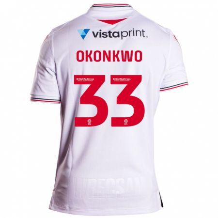 Kandiny Kinder Arthur Okonkwo #33 Weiß Auswärtstrikot Trikot 2023/24 T-Shirt Österreich