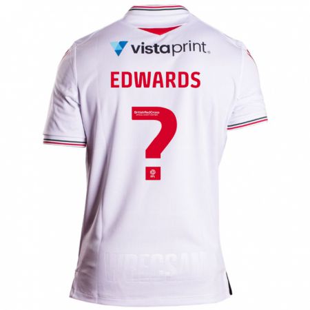 Kandiny Bambino Maglia Callum Edwards #0 Bianco Kit Gara Away 2023/24 Maglietta