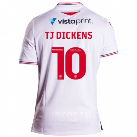 Kandiny Kinderen Tonicha Tj Dickens #10 Wit Uitshirt Uittenue 2023/24 T-Shirt België