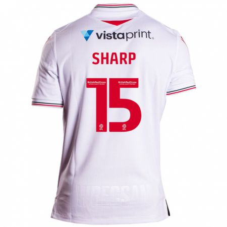 Kandiny Bambino Maglia Katie Sharp #15 Bianco Kit Gara Away 2023/24 Maglietta