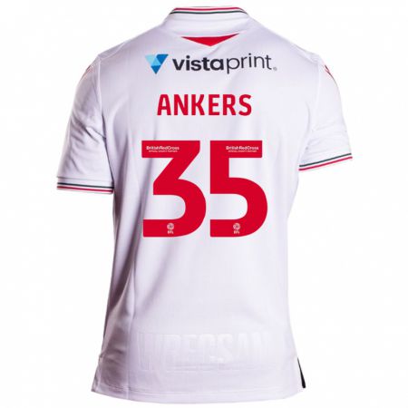 Kandiny Bambino Maglia Chloe Ankers #35 Bianco Kit Gara Away 2023/24 Maglietta