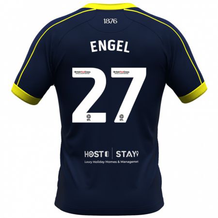 Kandiny Kinder Lukas Engel #27 Marine Auswärtstrikot Trikot 2023/24 T-Shirt Österreich