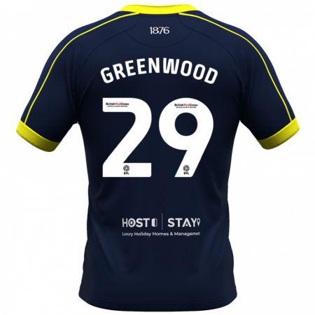 Kandiny Kinder Sam Greenwood #29 Marine Auswärtstrikot Trikot 2023/24 T-Shirt Österreich