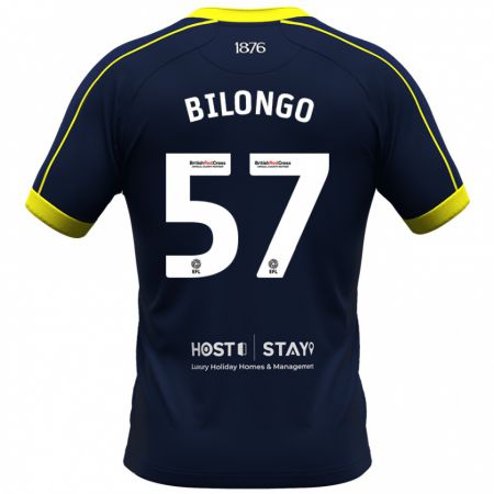 Kandiny Kinder Bryant Bilongo #57 Marine Auswärtstrikot Trikot 2023/24 T-Shirt Österreich