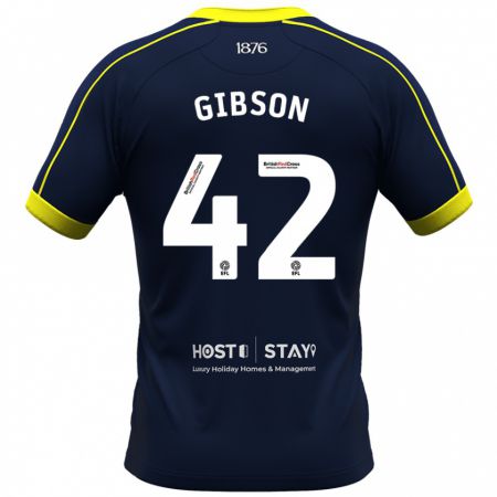 Kandiny Kinder Joseph Gibson #42 Marine Auswärtstrikot Trikot 2023/24 T-Shirt Österreich