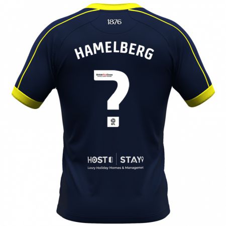 Kandiny Kinder Eric Hamelberg #0 Marine Auswärtstrikot Trikot 2023/24 T-Shirt Österreich