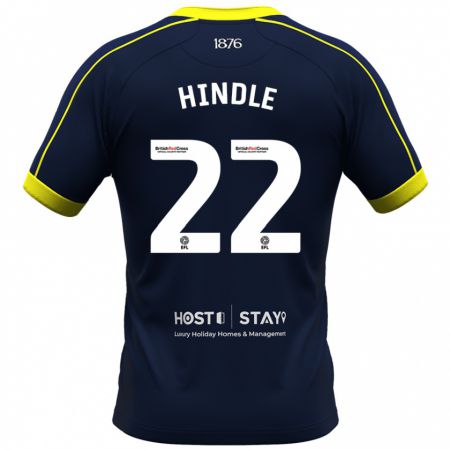 Kandiny Kinder Rachel Hindle #22 Marine Auswärtstrikot Trikot 2023/24 T-Shirt Österreich