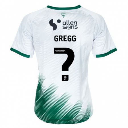 Kandiny Bambino Maglia Morgan Worsfold-Gregg #0 Bianco Kit Gara Away 2023/24 Maglietta