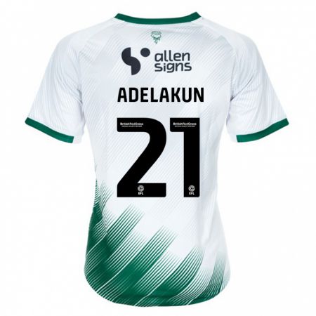 Kandiny Bambino Maglia Hakeeb Adelakun #21 Bianco Kit Gara Away 2023/24 Maglietta