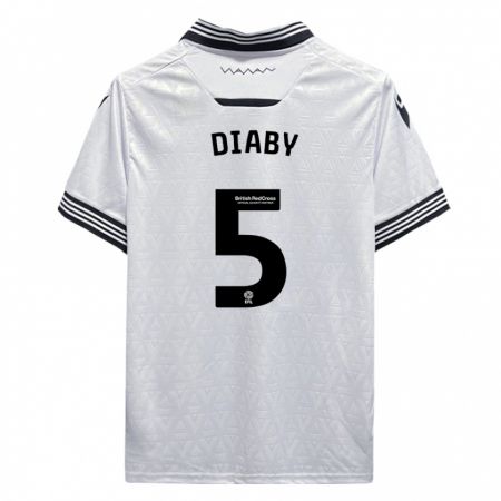 Kandiny Bambino Maglia Bambo Diaby #5 Bianco Kit Gara Away 2023/24 Maglietta