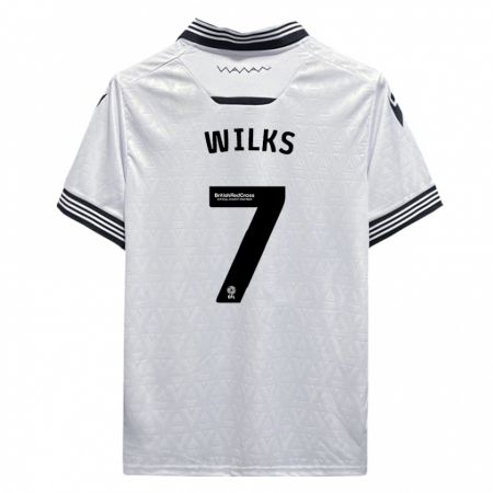 Kandiny Bambino Maglia Mallik Wilks #7 Bianco Kit Gara Away 2023/24 Maglietta