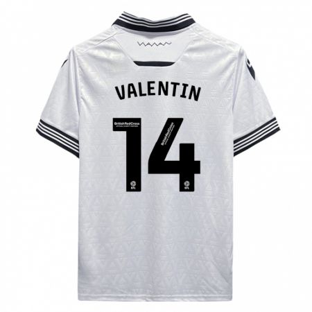 Kandiny Kinderen Pol Valentín #14 Wit Uitshirt Uittenue 2023/24 T-Shirt België