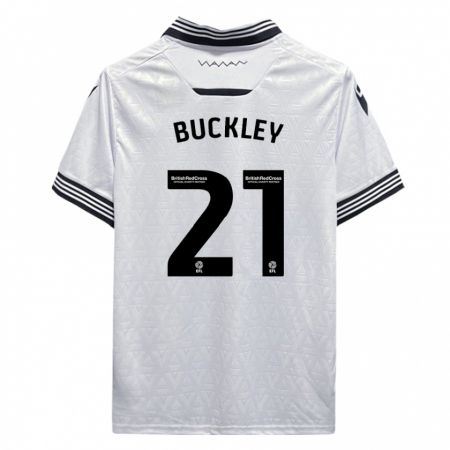 Kandiny Bambino Maglia John Buckley #21 Bianco Kit Gara Away 2023/24 Maglietta