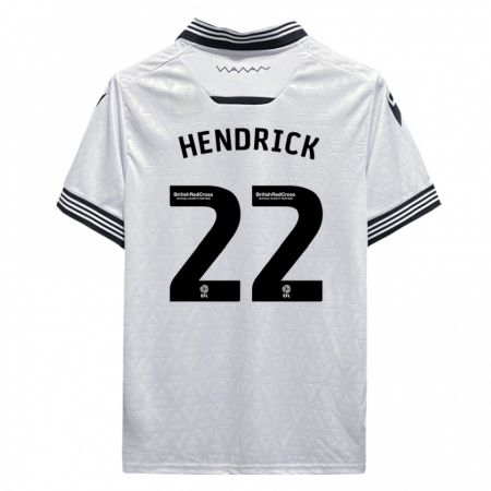 Kandiny Kinderen Jeff Hendrick #22 Wit Uitshirt Uittenue 2023/24 T-Shirt België