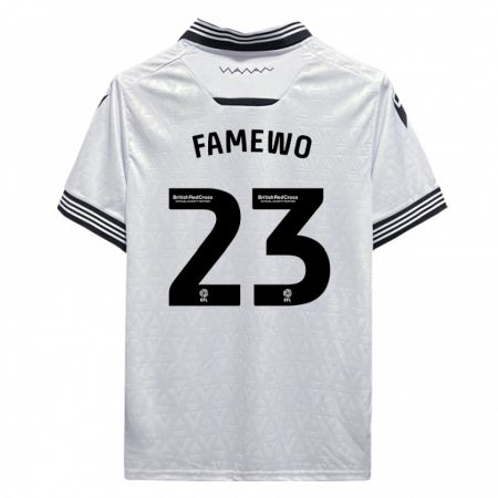 Kandiny Bambino Maglia Akin Famewo #23 Bianco Kit Gara Away 2023/24 Maglietta