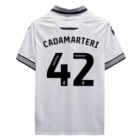 Kandiny Bambino Maglia Bailey Cadamarteri #42 Bianco Kit Gara Away 2023/24 Maglietta