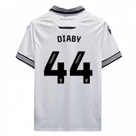 Kandiny Bambino Maglia Momo Diaby #44 Bianco Kit Gara Away 2023/24 Maglietta