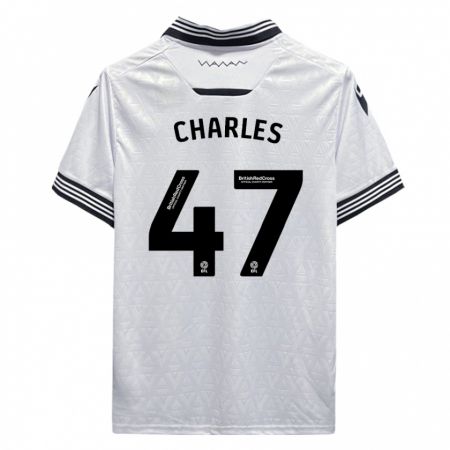 Kandiny Bambino Maglia Pierce Charles #47 Bianco Kit Gara Away 2023/24 Maglietta