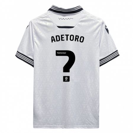 Kandiny Bambino Maglia Adam Adetoro #0 Bianco Kit Gara Away 2023/24 Maglietta