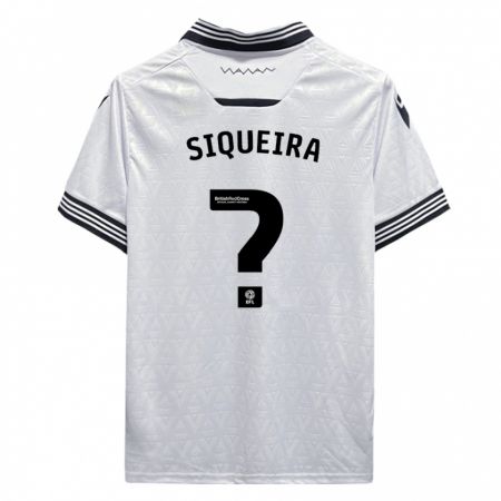 Kandiny Bambino Maglia Guilherme Siqueira #0 Bianco Kit Gara Away 2023/24 Maglietta