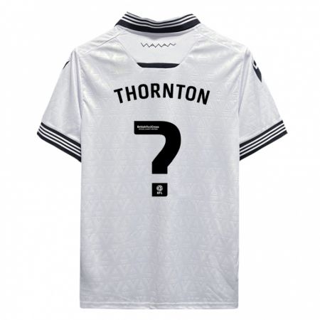 Kandiny Bambino Maglia Jarvis Thornton #0 Bianco Kit Gara Away 2023/24 Maglietta