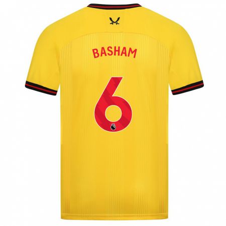 Kandiny Bambino Maglia Chris Basham #6 Giallo Kit Gara Away 2023/24 Maglietta