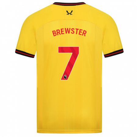 Kandiny Kinderen Rhian Brewster #7 Geel Uitshirt Uittenue 2023/24 T-Shirt België