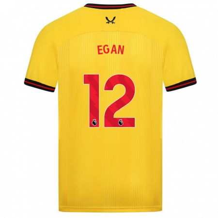 Kandiny Bambino Maglia John Egan #12 Giallo Kit Gara Away 2023/24 Maglietta